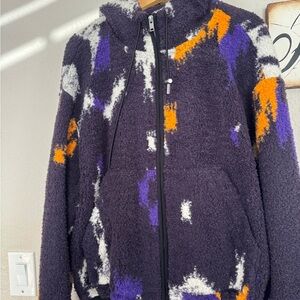 Isabel Marant Purple and Orange Zip Up Sweater